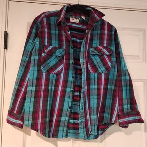 B.O.G. Trading Co vintage thick flannel button up jacket M